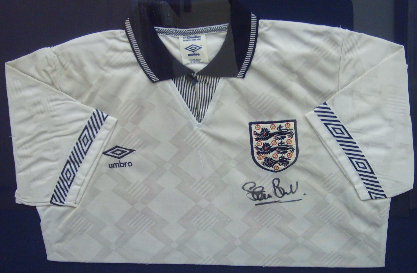 ******Steve Bull worn England shirt