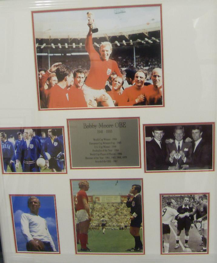 Bobby Moore signed England Montage