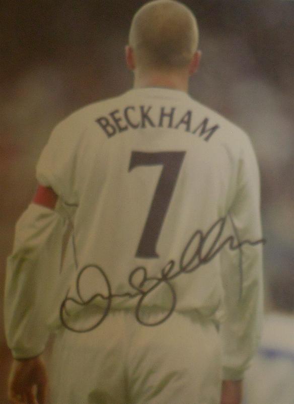 Beckhams back! David Beckham signed England picture