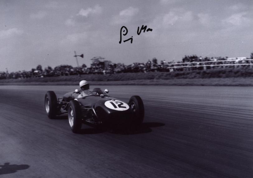 Stirling Moss signed photo framed