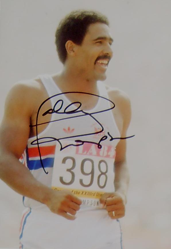 Daley Thompson signed photo