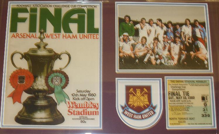 1980 West Ham v Arsenal  replica Cup Final programme, ticket presentation