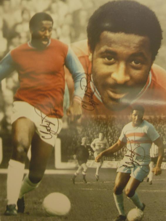 Clyde Best montage signed 3 times