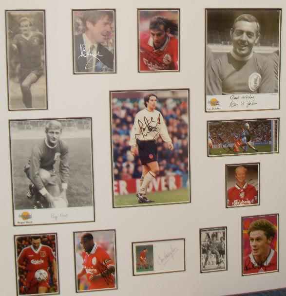 Never walked alone signed Liverpool legends montage 13 signatures