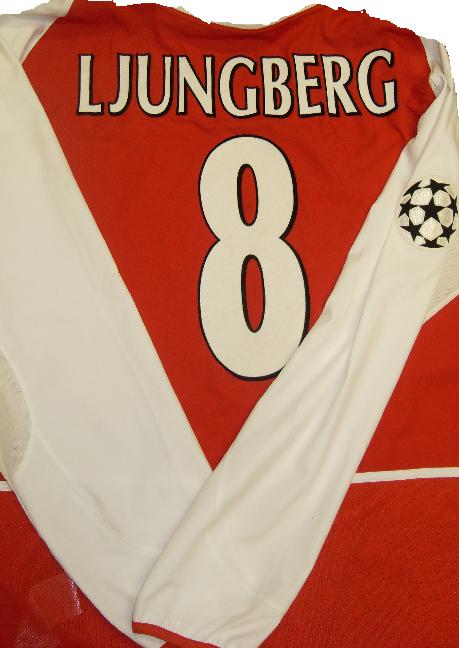 Freddie Ljungberg match worn champions league shirt