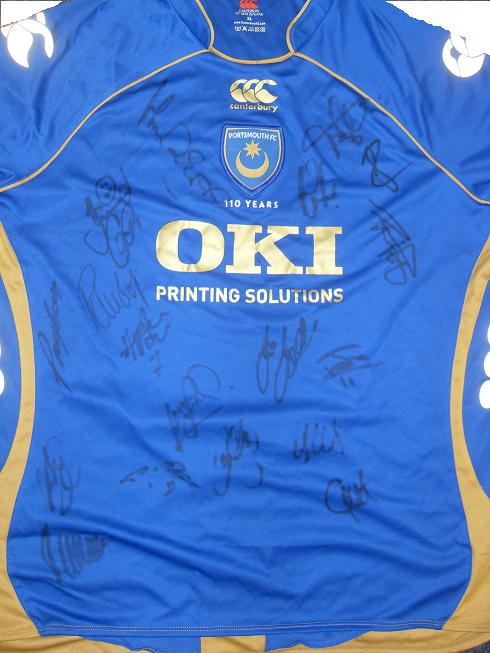 Portsmouth signed cup final replica shirt