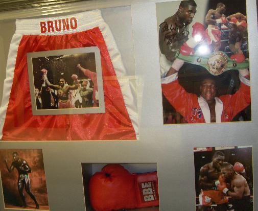 Frank Bruno signed large boxing presentation