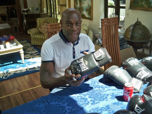 Frank Bruno signed Large Glove available in Black 