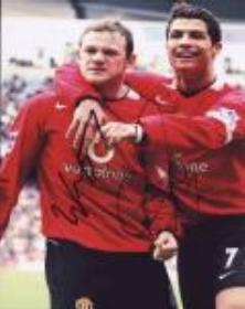 Ronaldo and Rooney Signed Photo