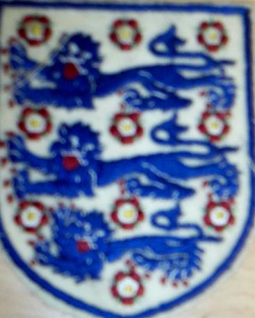 Original England shirt badge from worn Don Revie England Shirt