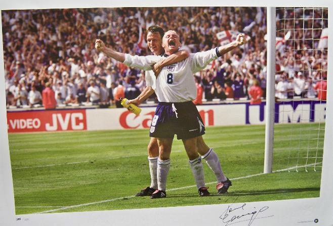 Paul Gascoigne signed Euro96 celebration