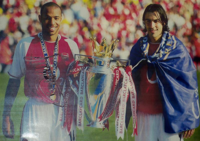 Thierry Henry Signed  image of himself and Robert Pires