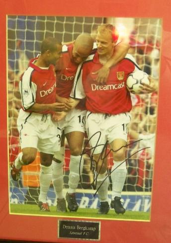 Denis Bergkamp signed framed photo