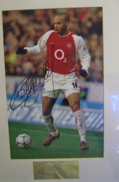 Thierry Henry Signed image framed