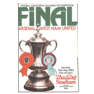 Arsenal v West Ham United, FA Cup Final 1980.