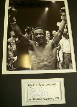 Maurice Hope signed presentation