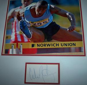 Colin Jackson signed presentation