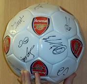 2009-2010 Arsenal signed ball 17 signatures