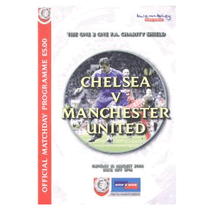 Chelsea v Manchester United, Charity Shield Final 2000 programme. 