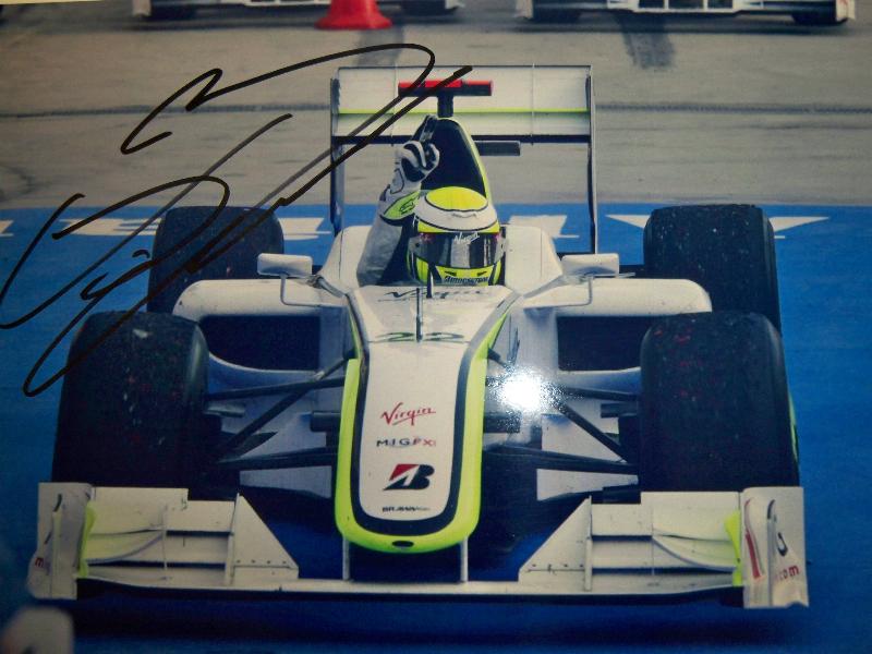 Jenson Button signed presentation 