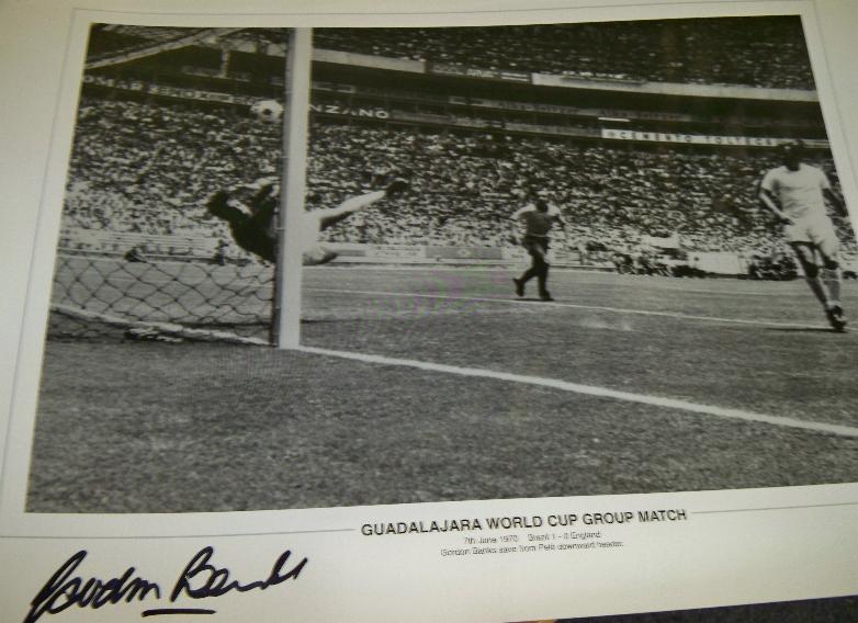 Gordon Banks signed World Cup 1970 save 