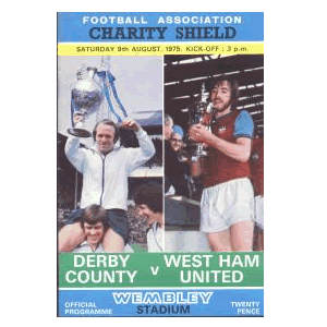 Derby County v West Ham United, FA Charity Shield 1975.