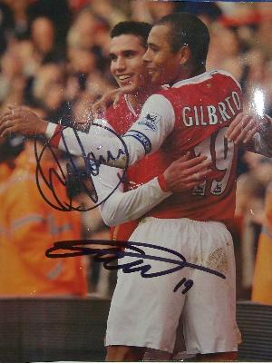 Robin van Persie and Gilberto signed Arsenal photo