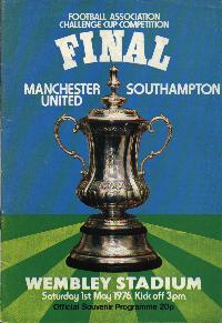 Zebra 1976 FA Cup Final Manchester United v Southampton Programme