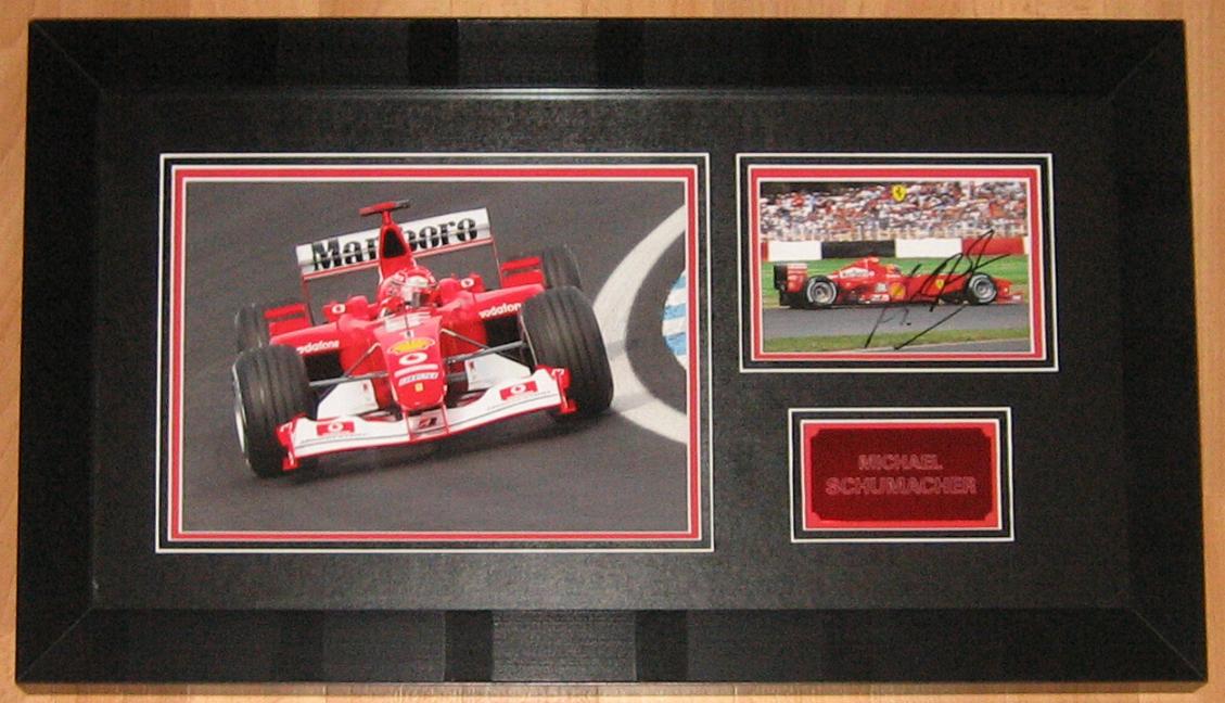 Michael Schumacher signed display