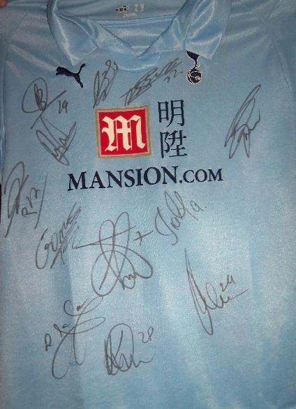 Tottenham 2010 away shirt signed by 11 100 off
