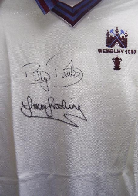 35 discount 1980 FA cup shirt signed by Billy Bonds and Sir Trevor Brooking