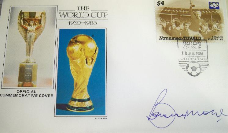 Bobby Moore Signed plain 1st day cover