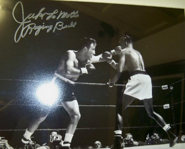 Jake la Motta signed Raging Bull  presentation 