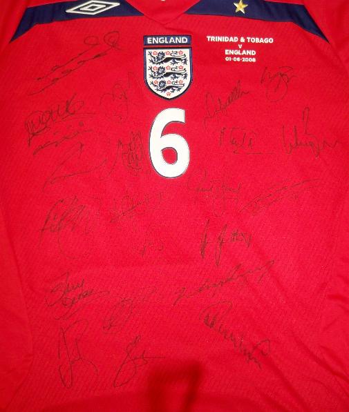 Match issued Multi signed 21 signatures England  shirt