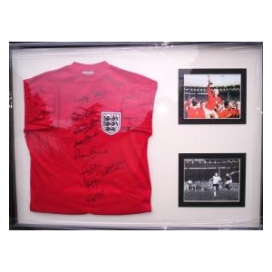 1966 World cup winners  Replica Toffs England Shirt Signed by 9 Players  