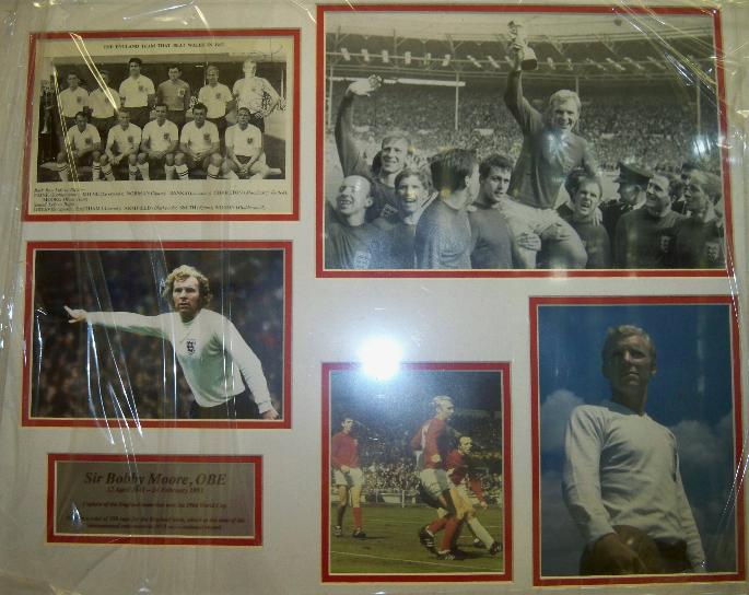 Bobby Moore signed England presentation