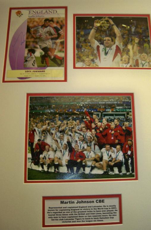 Martin Johnson signed montage 