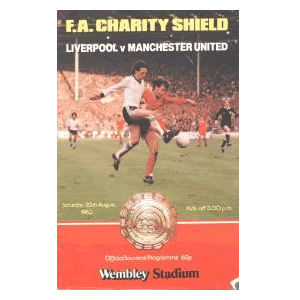 Liverpool v Manchester United, FA Charity Shield match 1983.