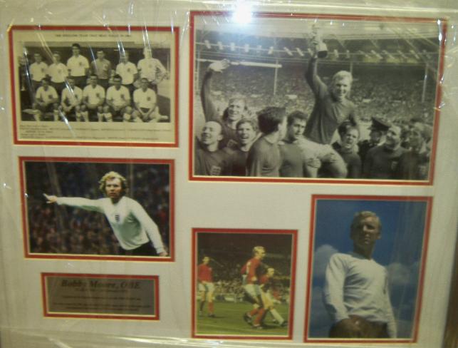 Bobby Moore signed England presentation