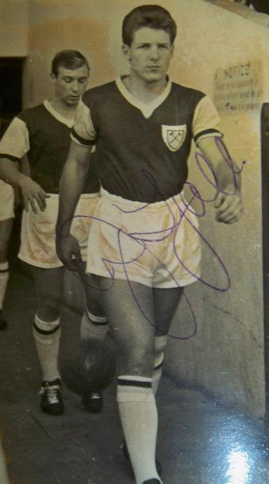 John Lyall as a player signed photo