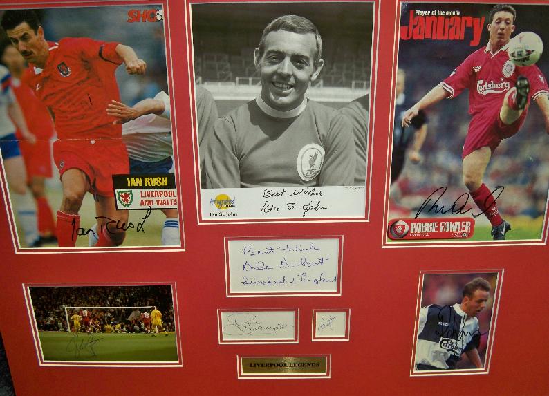 Liverpool Legends 8 autographs