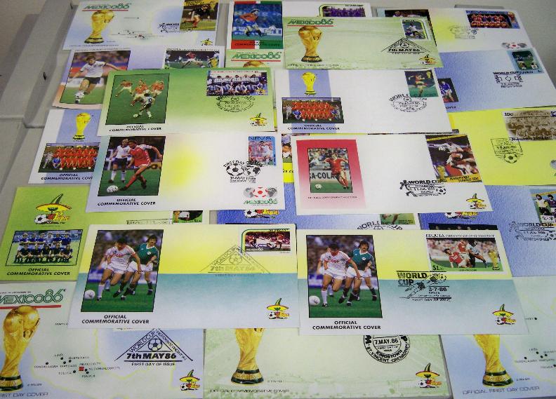 22x 1986 World cup first day covers all different