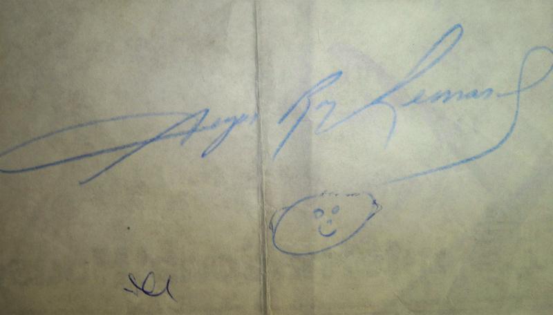 Sugar Ray Leonard signature