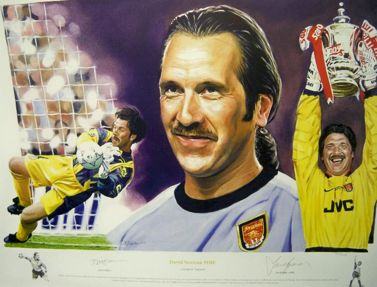 David Seaman Arsenal signed large print