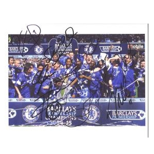 Chelsea Premiership winning squad celebrating.