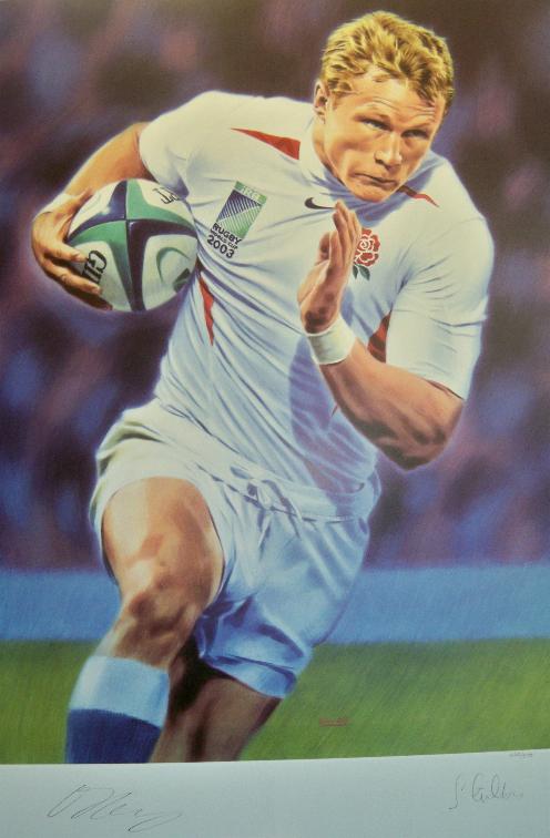 Josh Lewsey signed England large print