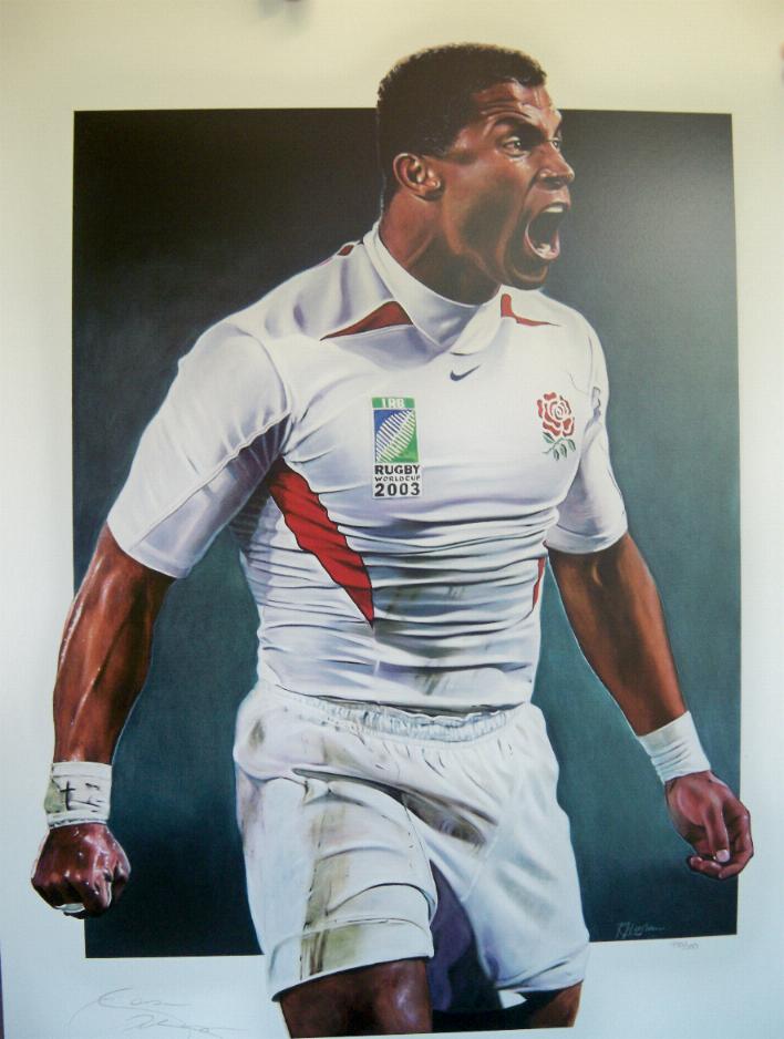 Jason Robinson signed World Cup print