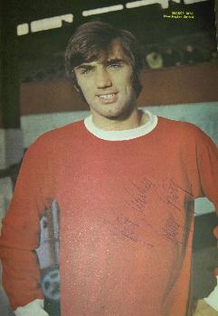 George Best signed Manchester Utd image