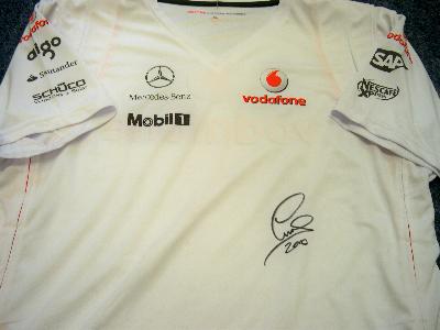 Lewis Hamilton signed team offical McLaren shirt