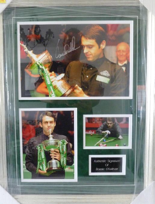 Ronnie O'Sullivan signed presentation